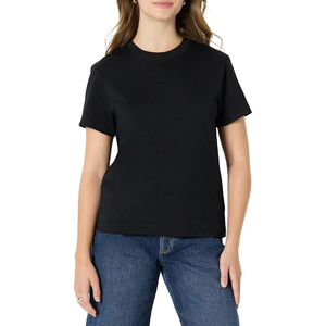 Camisetas de Cuello Redondo de Mezcla de Algodón Suave para Mujer, Venta al por Mayor, Corte Regular, Casual, Verano, Secado Rápido, Ecológicas - Product Image 1