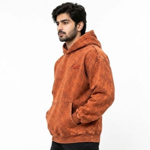 Sudaderas con Capucha para Hombre, Estilo Acid Wash, Prendas Urbanas Premium con Acabado Retro Desgastado, Felpa de Algodón Suave, Capucha Cómoda, Costuras Reforzadas, Personalizables - Product Image 3
