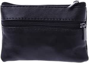 Fazmax Corporation Black Leather <b>Zip</b> Around <b>Wallet</b> with Dual Zippers and Wrist Strap Model A44 - Product Image 3