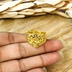 Top Choice Nugget <b>Ring</b> Minimalist Brass Band <b>Ring</b> For Men 18k Gold Plated Textured Hip Hop <b>Statement</b> <b>Ring</b> For Wholesale/OEM/ODM - Product Image 5