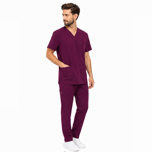 Ensemble de blouses médicales pour hommes, uniforme médical personnalisé pour hôpital et soins de santé, tenue de travail pour médecin, chemise à col en V et pantalon, blouses médicales respirantes - Product Image 6