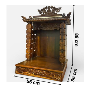 Escultura de Pared de Madera Muong para Altar Ancestral de la Abuela, Detalles Pintados y Pulidos, Duradera, Irregular - Product Image 6