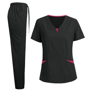 Custom Logo Scrubs <b>Uniforms</b> Sets Stretch Nurse Hospital Scrubs Suit Tops Nursing Sets Medical Hospital <b>Uniforms</b> For Women Jogger - Product Image 2