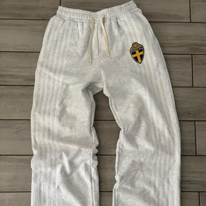 ชุดวอร์มลายทางด้านข้าง ผ้าฝ้าย 100% ชุดจ็อกเกอร์ผู้ชาย กางเกงวอร์มขาบานและเสื้อฮู้ดดี้ ชุดวอร์มสำหรับผู้ชาย ผ้าฝ้าย 100% - Product Image 5