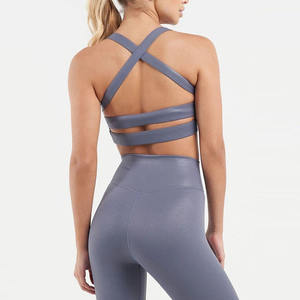 Women's High <b>Support</b> Racerback Plaid Longline Sports Bra Athletic <b>Crop</b> <b>Top</b> for Workout Yoga Fitness and Training - Product Image 5