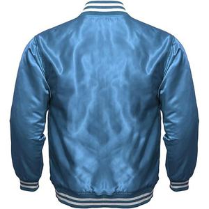 Vêtements personnalisés imperméable décontracté veste unie classique décontracté résistant à l'eau Varsity manteau Satin vestes hommes et femmes - Product Image 4