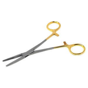 Pinzas Hemostáticas Kelly de Acero Inoxidable Multiusos con Mango Dorado, Nuevo Producto, Instrumentos Médicos Reutilizables - Product Image 1