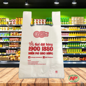 Custom Size HDPE Plastic Shopping Bags Carry Bags for Grocery Retail Store and Supermarket <b>Packaging</b> - Product Image 1