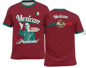 Custom Mexican Election Campaign <b>T</b>-<b>Shirt</b> <b>Cap</b> Flag Set Item for <b>Men</b>-Personalized Short <b>Sleeve</b> Printed Tee for Event - Product Image 2