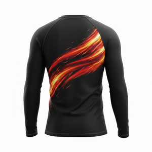 Maillot de compression à manches courtes personnalisé, sublimé, respirant, avec coutures renforcées, vêtements d'entraînement MMA, qualité supérieure - Product Image 2