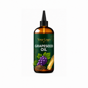 Aceite Portador de Semillas de Uva Puro de Marca Privada, Prensado en Frío, Aceite Hidratante Natural para Piel, Cabello y Masajes, OEM ODM a Granel - Product Image 1