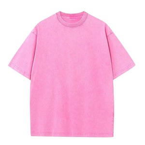 เสื้อยืดลายกราฟิกแบบกำหนดเอง ล้างสีแบบแอซิดวอช พร้อมโลโก้ของคุณเอง เสื้อยืดผู้ชายผ้าฝ้ายล้างสีแบบแอซิดวอช - Product Image 1