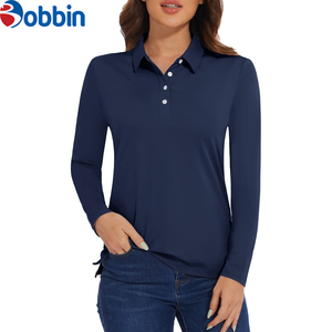 Camiseta Polo Personalizada con Logotipo para Mujer, Transpirable, 100% Algodón, Camisetas de Golf para Mujer, Camisetas Polo de Manga Larga Transpirables para Mujer - Product Image 4