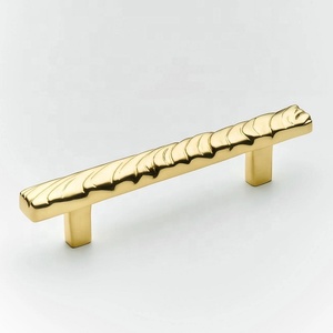 Stylish Brass Cabinet Pull <b>Handle</b> With Back Plate Bar Shape <b>Gold</b> Finished Durable Furniture Hardware for <b>Kitchen</b> Drawer Door Use - Product Image 3