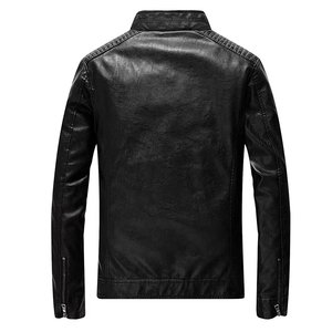 เสื้อแจ็คเก็ตหนังแกะแท้คุณภาพสูงสำหรับผู้ชาย แบบมีซิป กันน้ำ กันลม เหมาะสำหรับฤดูหนาว มีไซส์ใหญ่พิเศษ - Product Image 2