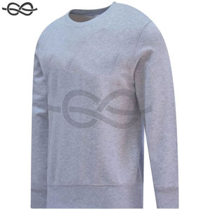 Sudadera Gris con Logotipo Personalizado, 100% Algodón, Cuello Redondo, Ribetes y Dobladillo Acanalados, Sudadera Tipo Pullover, Tejido de Punto - Product Image 2