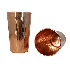 Vaso de Cobre Natural Fabricado con Material de Cobre Seguro para Alimentos, para el Consumo Diario de Agua, Bienestar y Artículos Esenciales para la Cocina - Product Image 1