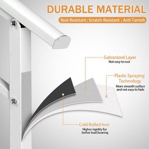 Transitional White Wrought Iron Handrail with Installation Kit Outdoor Handrails for 1-3 <b>Steps</b> - Product Image 2