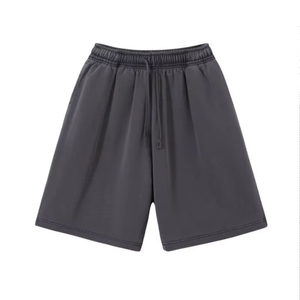 Pantalones Cortos Bermuda de Algodón de Color Sólido para Hombre, Cintura Media, Elásticos, Transpirables, Casuales, con Bolsillos - Product Image 4