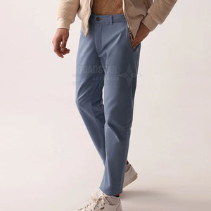 En stock, dernière conception, pantalon en toile décontracté pour homme, léger, durable, 100% coton, service OEM personnalisé - Product Image 2