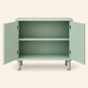 Mueble de Diseño con Incrustaciones de Hueso en Verde Salvia, Armario Decorativo de Lujo Hecho a Mano, Mueble de Almacenamiento Decorativo para Interiores del Hogar - Product Image 4