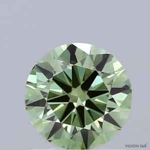 Gemver Diamant en vrac taille brillant, couleur vert vif fantaisie, 4,00 carats, clarté VVS2, pierre de laboratoire certifiée IGI pour la joaillerie - Product Image 1