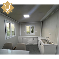Casa Contenedor Rectangular Modular Expandible y Móvil de Panel Sándwich Metálico Transpirable, Diseño Contemporáneo, Precio de Fábrica, 20 y 40 Pies