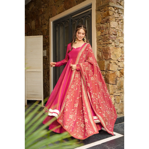 ชุด anarkali plazzo and dupatta ออกแบบสำหรับงานปาร์ตี้เสื้อผ้ามุสลิมแบบดั้งเดิมและเครื่องประดับ - Product Image 2