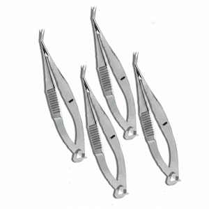 Tijeras de Capsulotomía Vannas con Puntas Anguladas y Afiladas hacia Adelante, Instrumentos de Microcirugía, Instrumento Quirúrgico Manual de Acero Inoxidable de 18 mm - Product Image 4