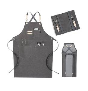 Tablier en toile imperméable pour personnel de bar commercial, avec logo personnalisé, léger, gilet de travail pour barman, matériel de haute qualité, tablier de salon de coiffure - Product Image 6