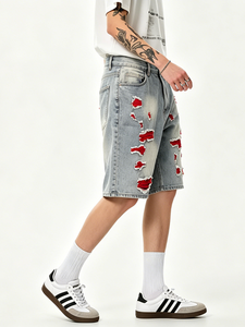 Women's Denim Shorts <b>High</b> <b>Waist</b> Ripped Distressed Summer Cotton Jeans Shorts Frayed Raw Hem Casual Vintage <b>Hot</b> <b>Pants</b> Wholesale - Product Image 4