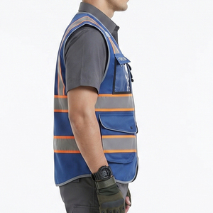 เสื้อกั๊กทำงานแบบมีโลโก้สั่งทำได้ สร้างโลโก้ของคุณเอง กระเป๋าอเนกประสงค์ เสื้อกั๊กยุทธวิธีแบบปรับได้ - Product Image 3