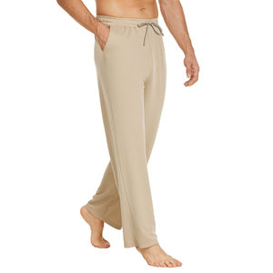 Polyester/Cotton Blend Men's <b>Trousers</b> New Design High Quality Casual Pants <b>Drawstring</b> Waist Formal Style Lightweight Windproof - Product Image 4