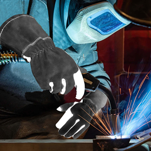 Gants de sécurité de soudage personnalisés de qualité supérieure, résistants à la chaleur pour travaux métalliques, durables, antidérapants pour écran. - Product Image 6