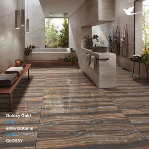 Exportador líder indio, 60x120 cm, nuevos diseños, baldosas de suelo verificadas esmaltadas, baldosas de porcelana pulida, baldosas de mármol marrón - Product Image 2