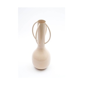 Jarrón de Lujo con Múltiples Asas, Acabado Crema Brillante, Maceta Abstracta de Estilo Nórdico, Jarrón Decorativo para el Hogar, para Flores Secas, Arte Interior Moderno - Product Image 1