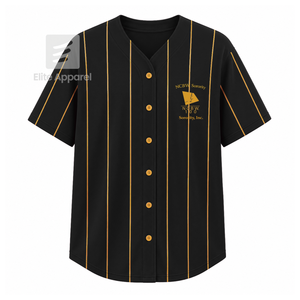 Camiseta personalizada de la hermandad NCBW con logotipo bordado en la parte delantera, color negro y dorado, manga corta, poliéster, para mujer, ropa griega. - Product Image 1