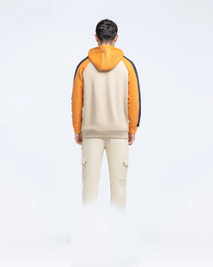 Sudadera con Capucha Premium de Algodón Pesado con Bloques de Color y Manga Raglán, Cuello Alto, Diseño Personalizado, Proveedor Mayorista - Product Image 2