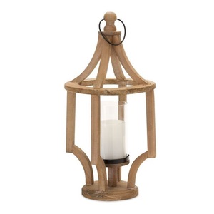 Rustic Wooden Candle Lantern for Home Ambiance Wedding Decoration <b>Fireplace</b> <b>Mantel</b> Shelf and Patio Entertaining - Product Image 2