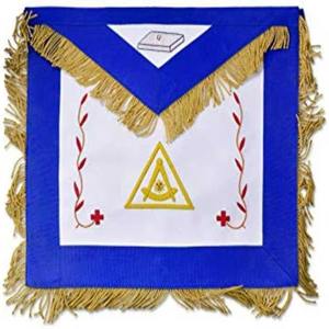 Nouvel ensemble de regalia maçonnique 2026 pour Maître Maçon, Grand Maître Provincial de Londres, avec tablier et col de dégarnissage, conçus à la main en peau d'agneau - Product Image 4