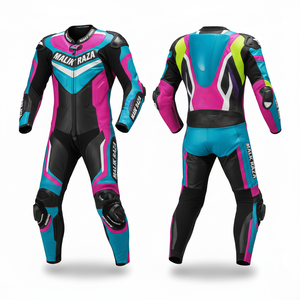 Traje de Carreras de Cuero de 1.3mm Hecho a Medida |   Rodilleras de Doble Protección |   Traje de Seguridad Profesional para Deportes de Motor 2026 - Product Image 5