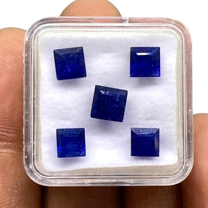 Zafiro Azul Natural de Alta Calidad, Corte Cuadrado de 5-6mm, Gemas Sueltas, Lote de Primera Calidad para Joyería, Precio al por Mayor, Suministro a Granel - Product Image 5