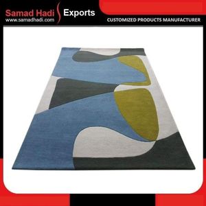 Latest Artisan Hand Tufted Wool <b>Carpets</b> Stylised Abstract Embroidered Rugs Factory Supplied Sets <b>for</b> Living Area Rugs Sets Trade - Product Image 2
