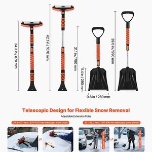 Attrezzi Portatili per la Rimozione della Neve Invernale per Auto, Camion, SUV, Essenziali per Veicoli di Emergenza - Product Image 5