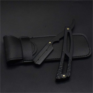 มีดโกนหนวดตรงทำมือจากสแตนเลสสำหรับร้านตัดผมมืออาชีพ พร้อมด้ามจับทำจากเขาแกะ - Product Image 5