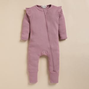 Premium Quality Bamboo Elastane Zip Romper - Nostalgia Rose - Product Image 1