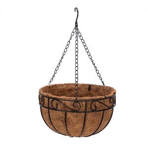 Porte-pot de fleurs suspendu en fer décoratif avec finition botanique de qualité supérieure pour la décoration intérieure et extérieure du jardin - Product Image 2