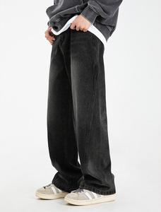 HANO 2024 Nouveau pantalon cargo droit en toile respirante pour femme, avec coutures à nœuds, taille mi-haute élastique, à lacets, non tissé, coupe ample, collection printemps - Product Image 2