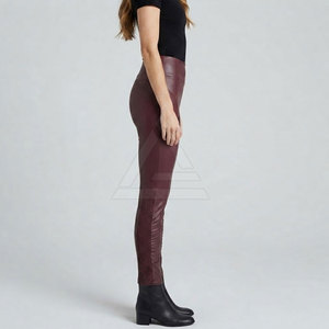 Leggings en cuir pour femmes, à la mode, taille élastique, coupe skinny, pour les tenues de fête, décontractées, de voyage et streetwear - Product Image 5