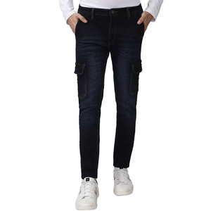 Pantalones Vaqueros de Mezclilla Vintage para Hombre, Corte Ajustado, Lavado Claro, Algodón Premium Elástico, Tela Duradera, Bolsillos Delanteros - Product Image 1